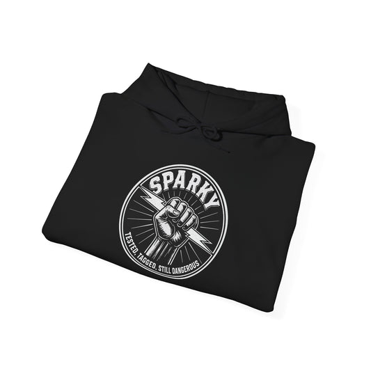 “Sparky - Tested, Tagged, Still Dangerous” Electrician Hoodie