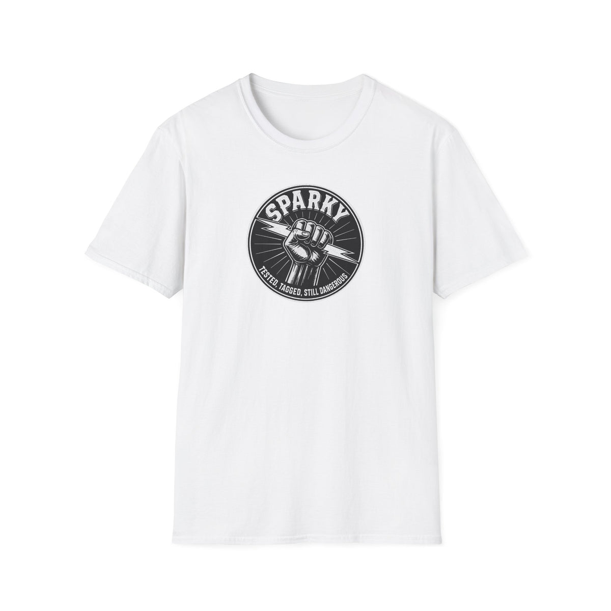 “Sparky - Tested, Tagged, Still Dangerous” Electrician T-Shirt
