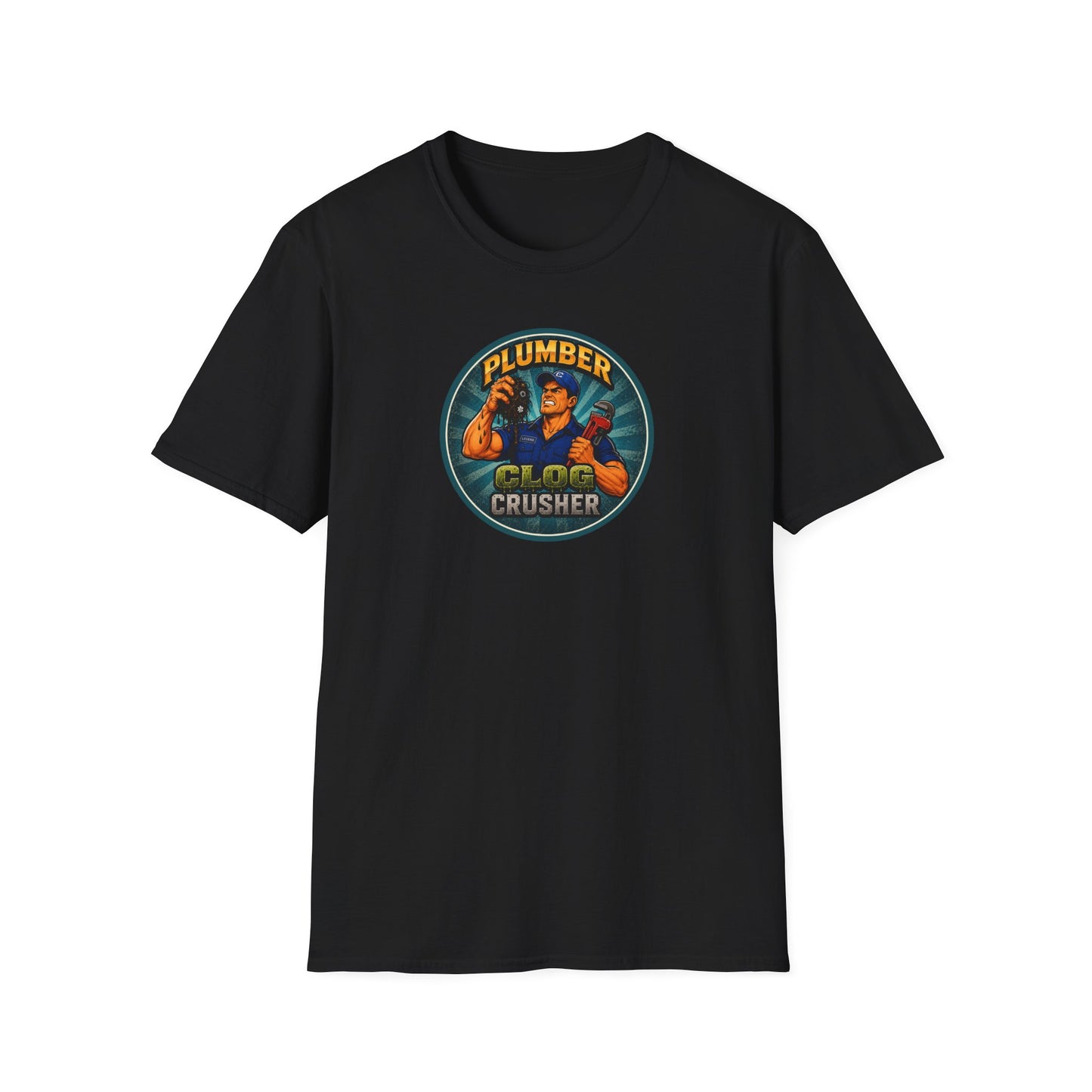 “Clog Crusher” Plumber T-Shirt