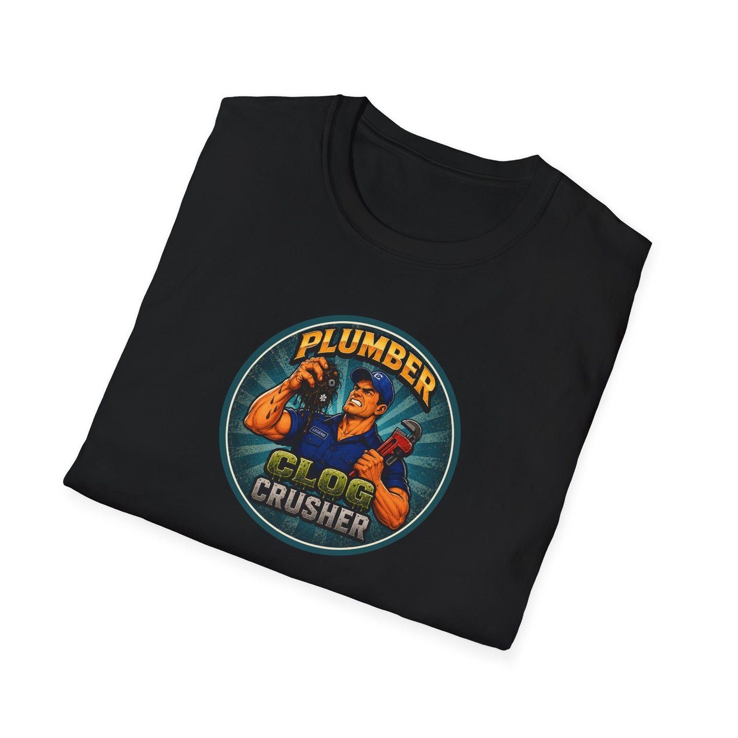 “Clog Crusher” Plumber T-Shirt