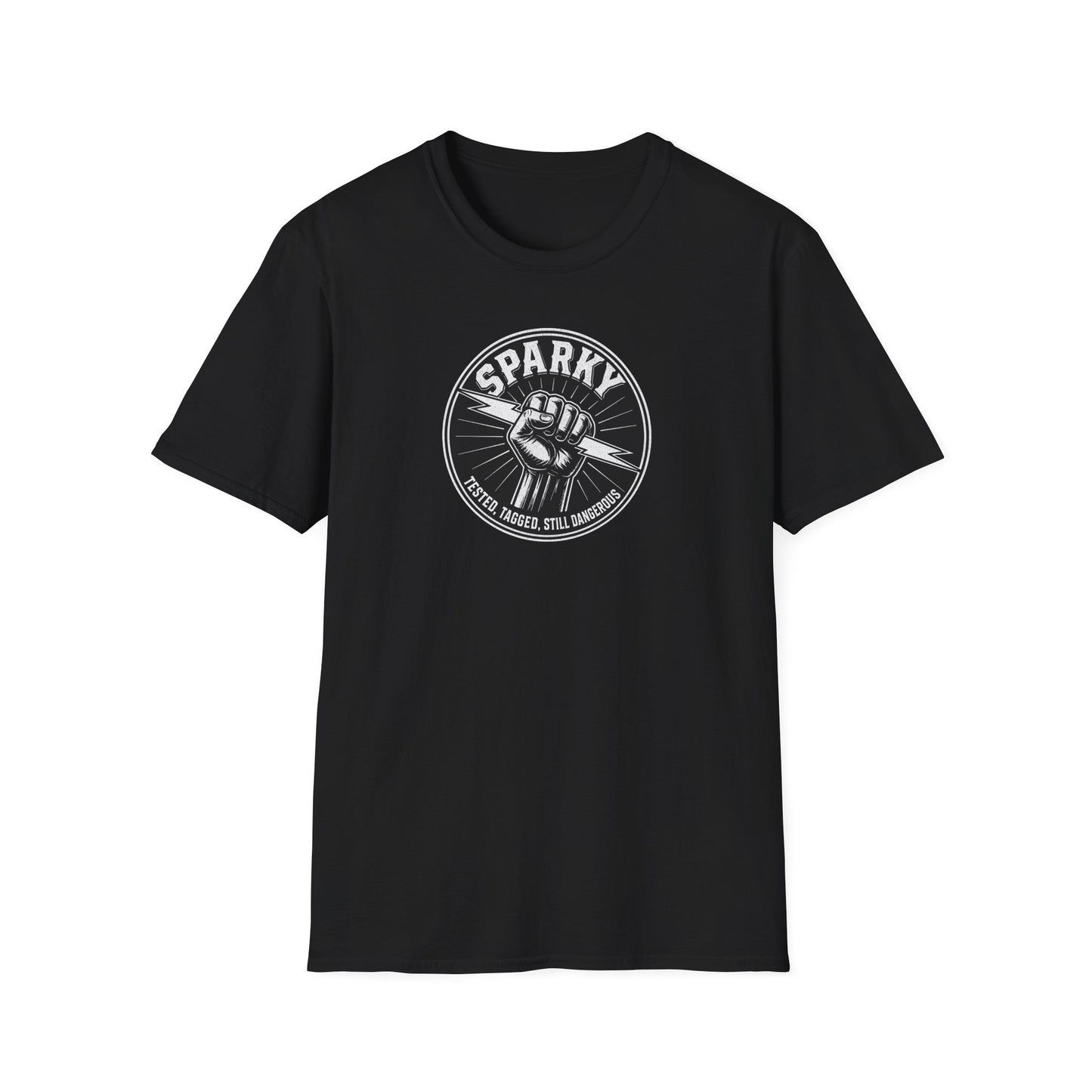 “Sparky - Tested, Tagged, Still Dangerous” Electrician T-Shirt