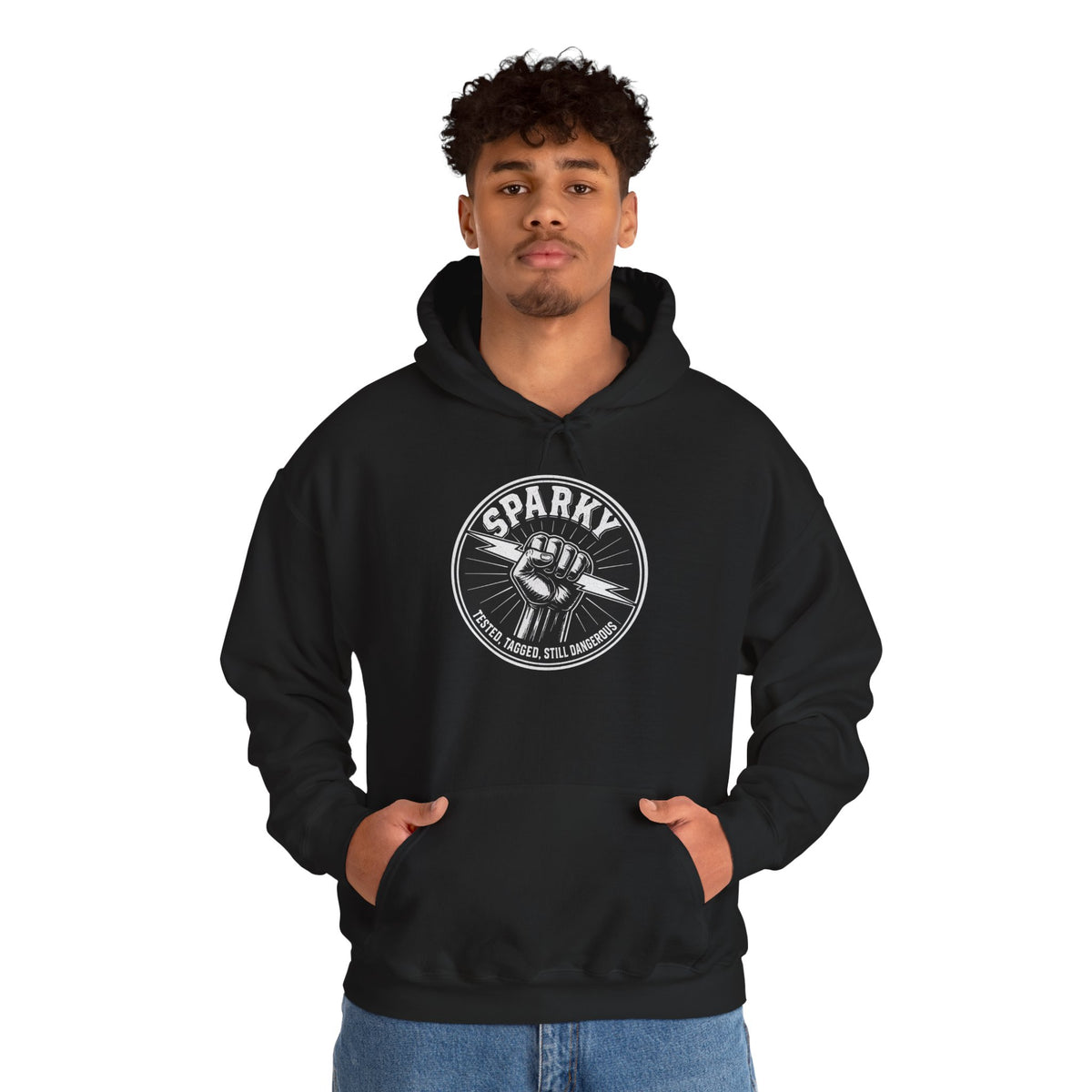 “Sparky - Tested, Tagged, Still Dangerous” Electrician Hoodie