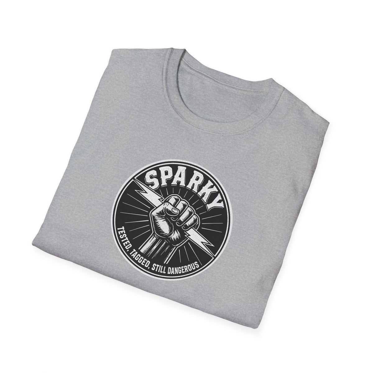 “Sparky - Tested, Tagged, Still Dangerous” Electrician T-Shirt