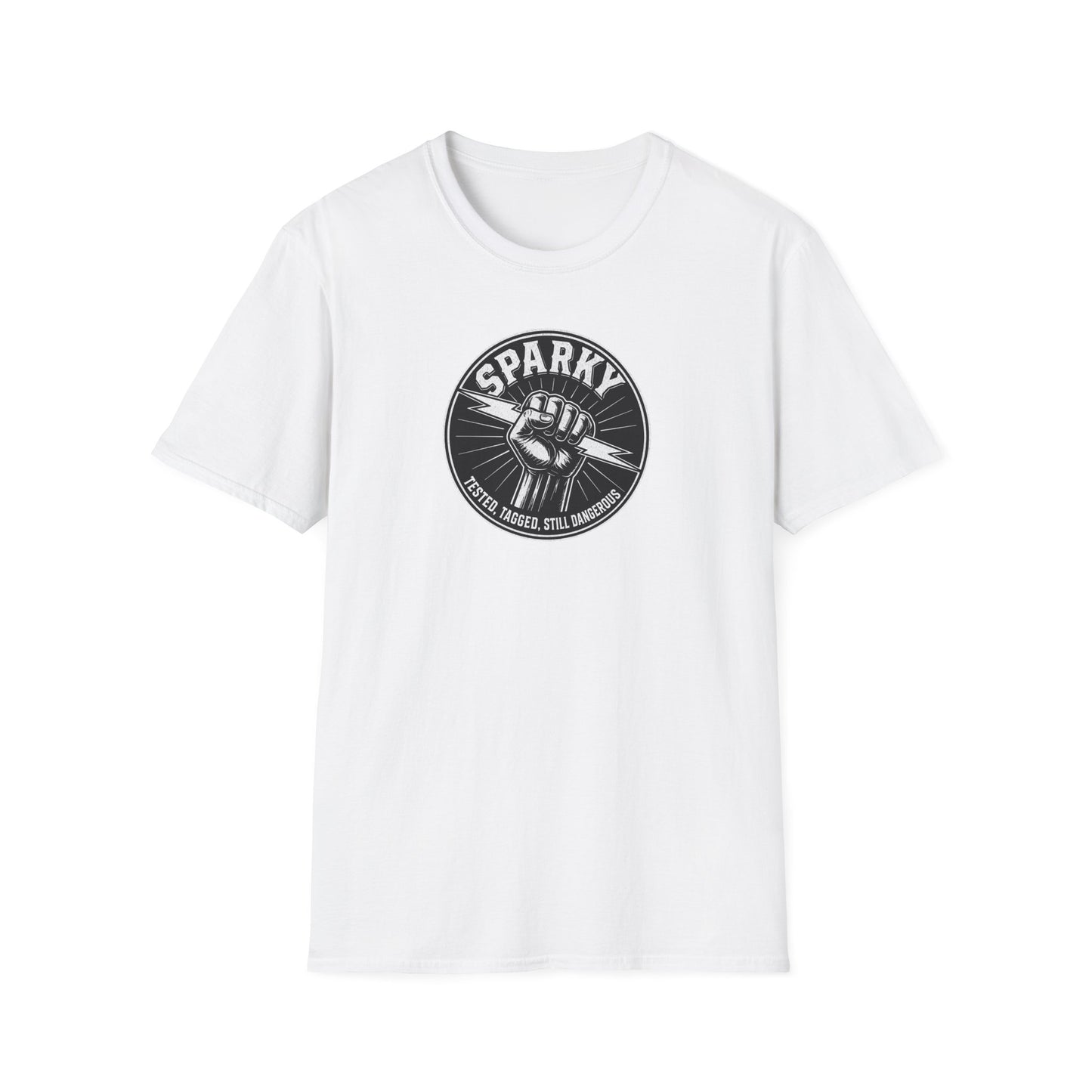 “Sparky - Tested, Tagged, Still Dangerous” Electrician T-Shirt