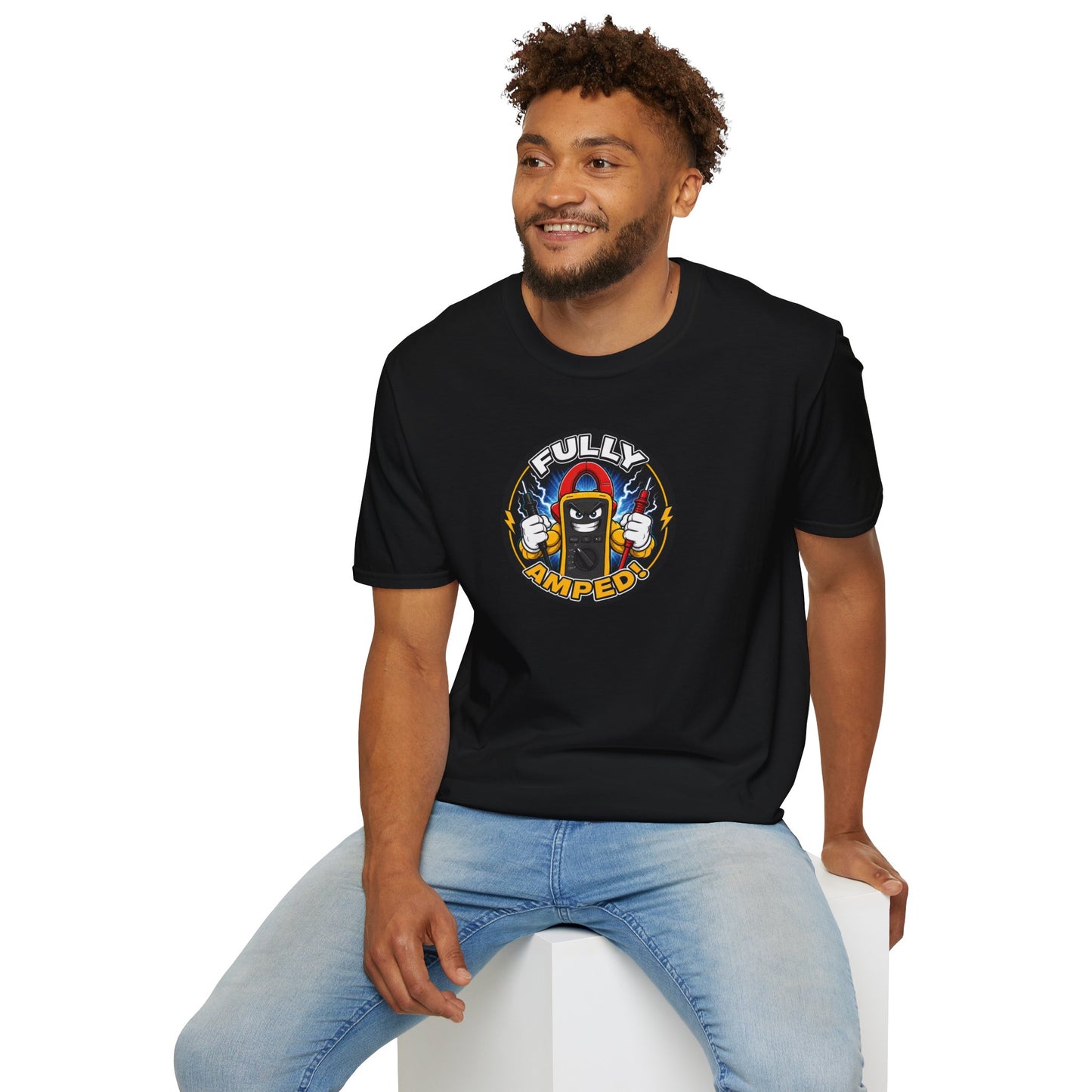 “Fully Amped!” Electrician T-Shirt