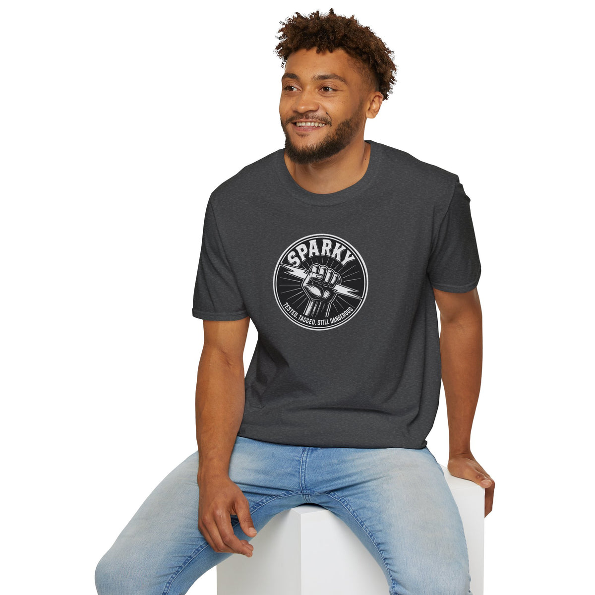 “Sparky - Tested, Tagged, Still Dangerous” Electrician T-Shirt