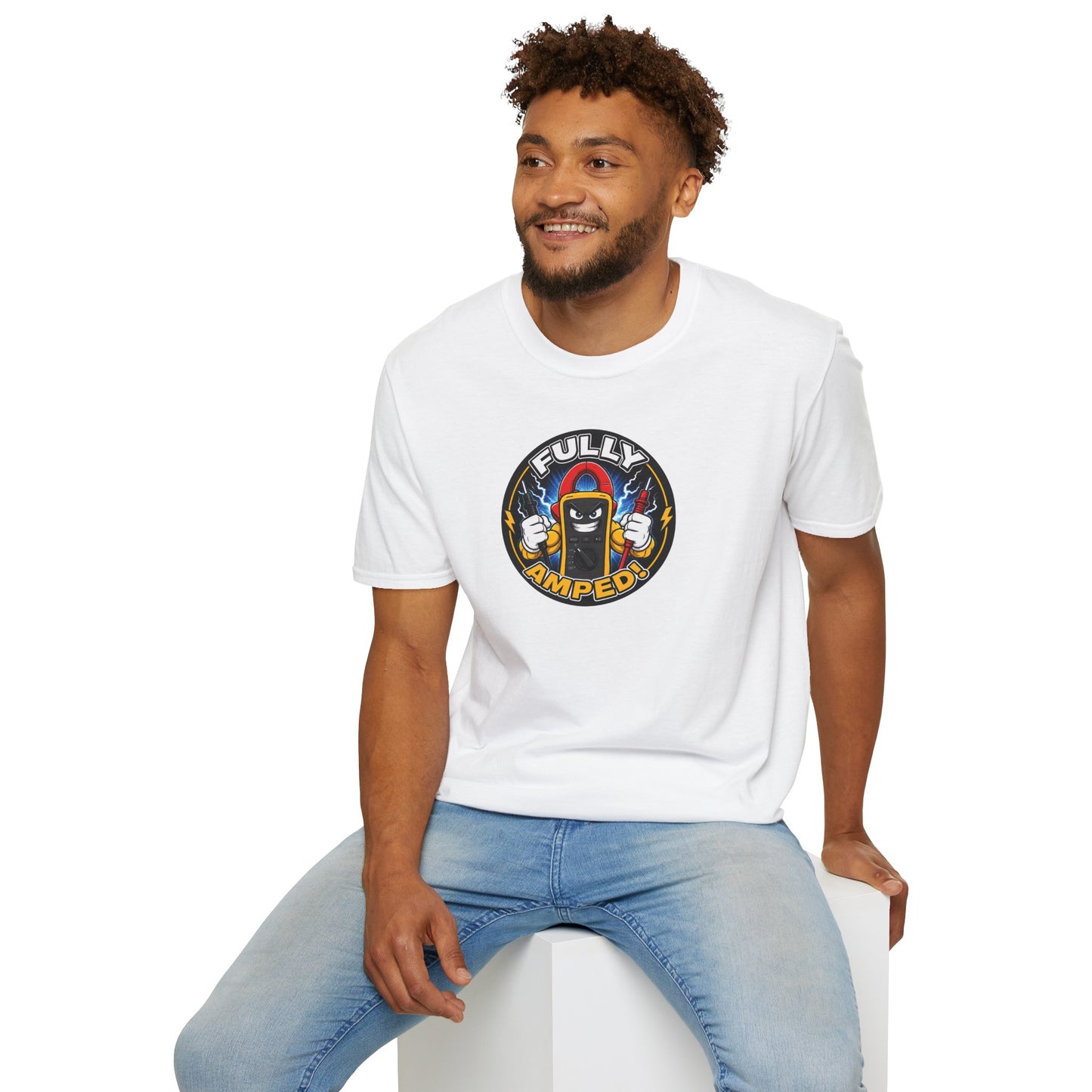“Fully Amped!” Electrician T-Shirt