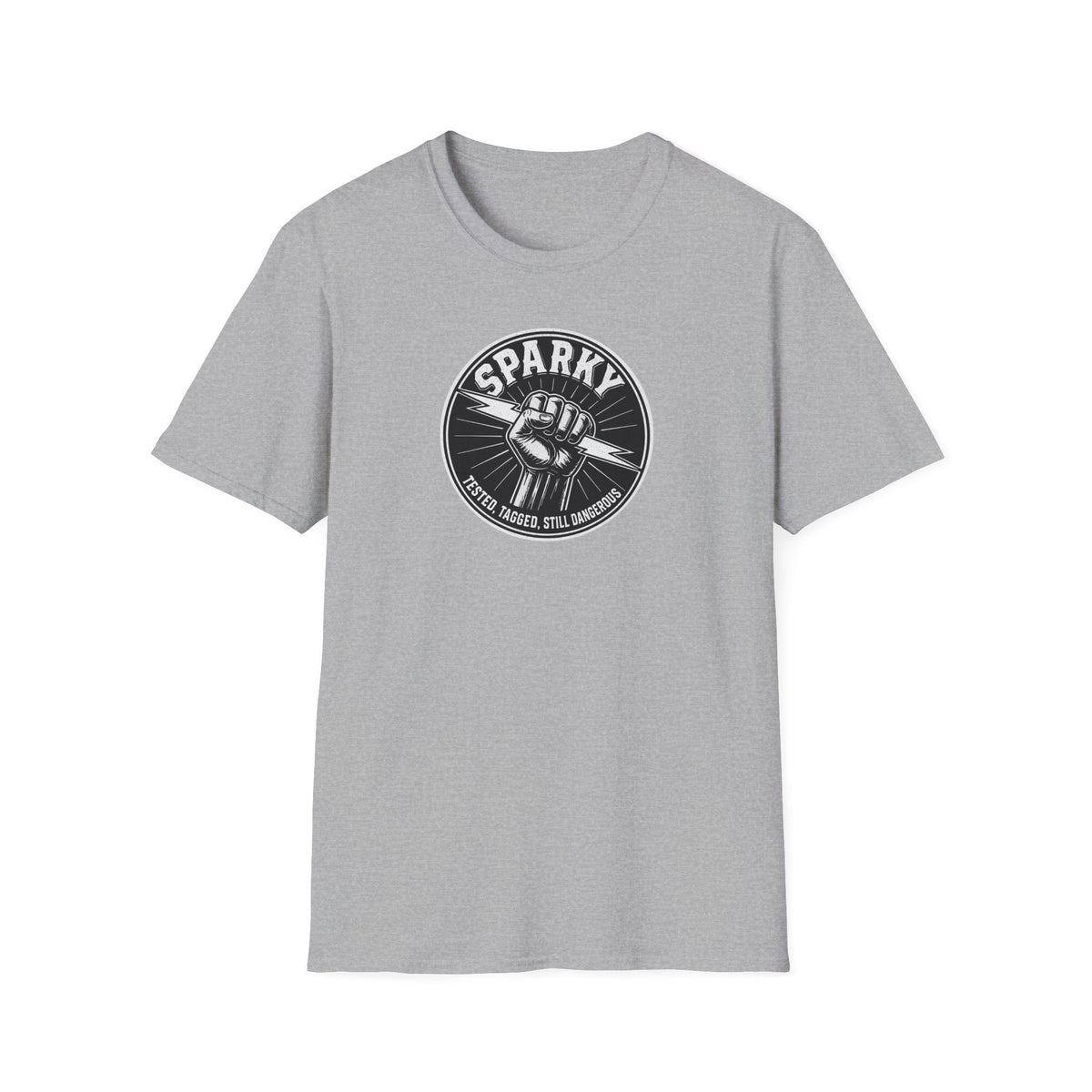 “Sparky - Tested, Tagged, Still Dangerous” Electrician T-Shirt