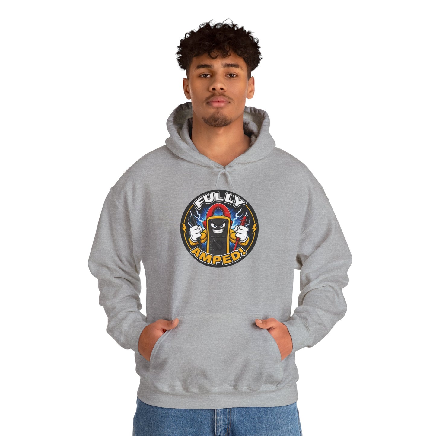 “Fully Amped!” Electrician Hoodie