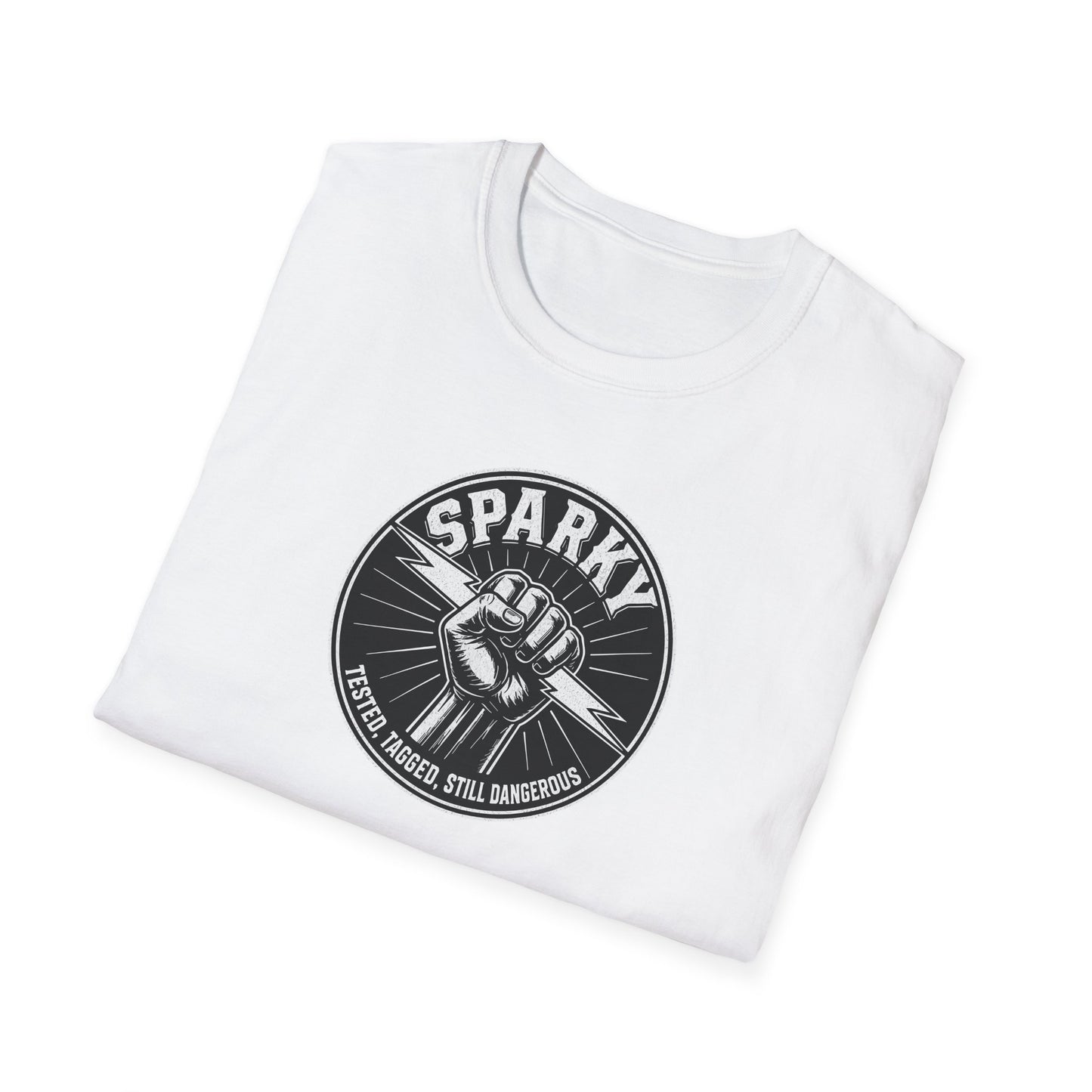 “Sparky - Tested, Tagged, Still Dangerous” Electrician T-Shirt