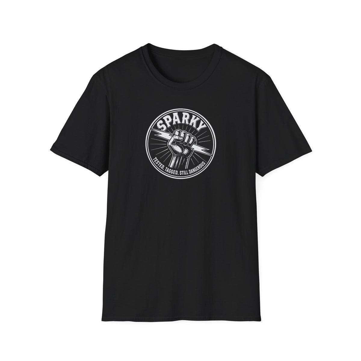 “Sparky - Tested, Tagged, Still Dangerous” Electrician T-Shirt