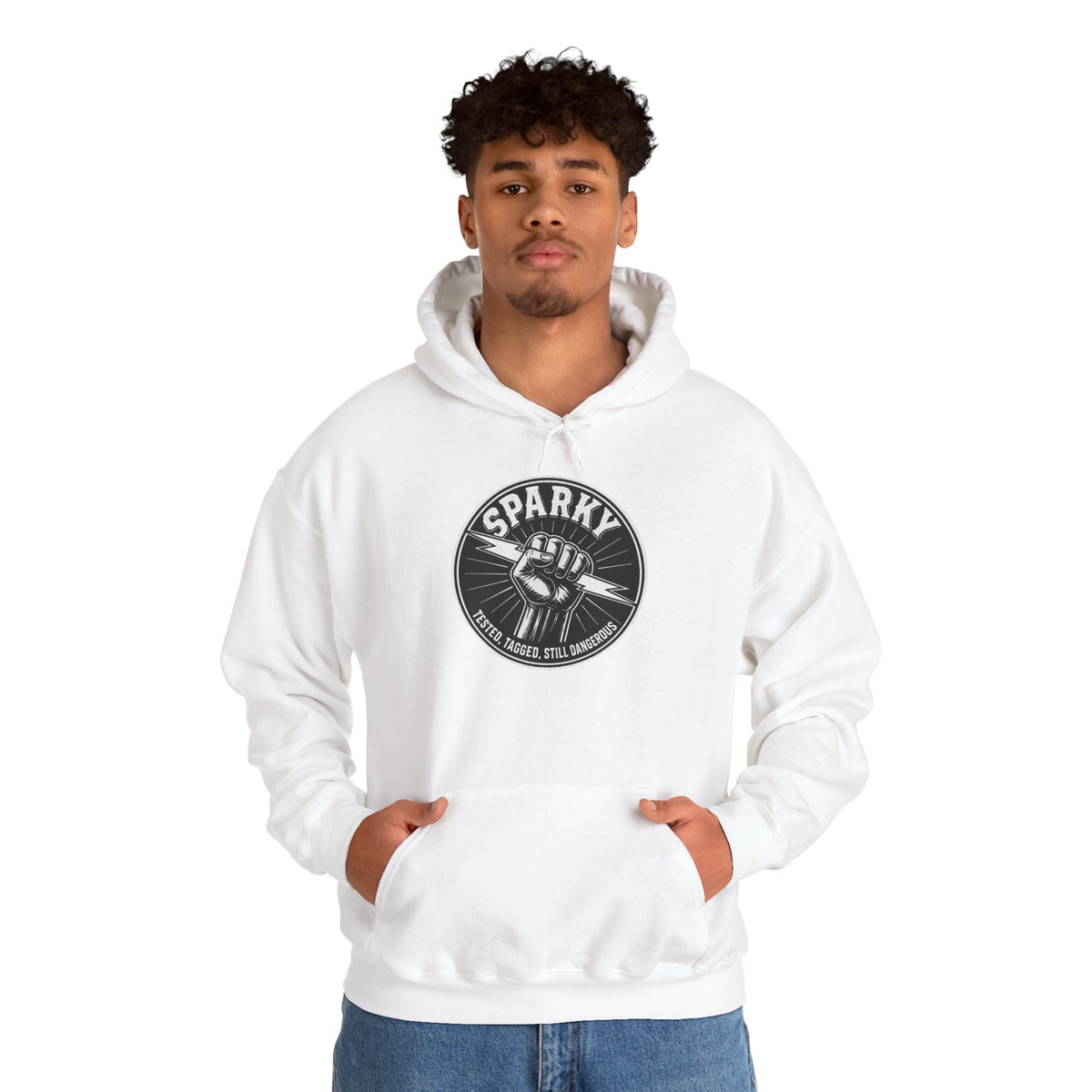 “Sparky - Tested, Tagged, Still Dangerous” Electrician Hoodie