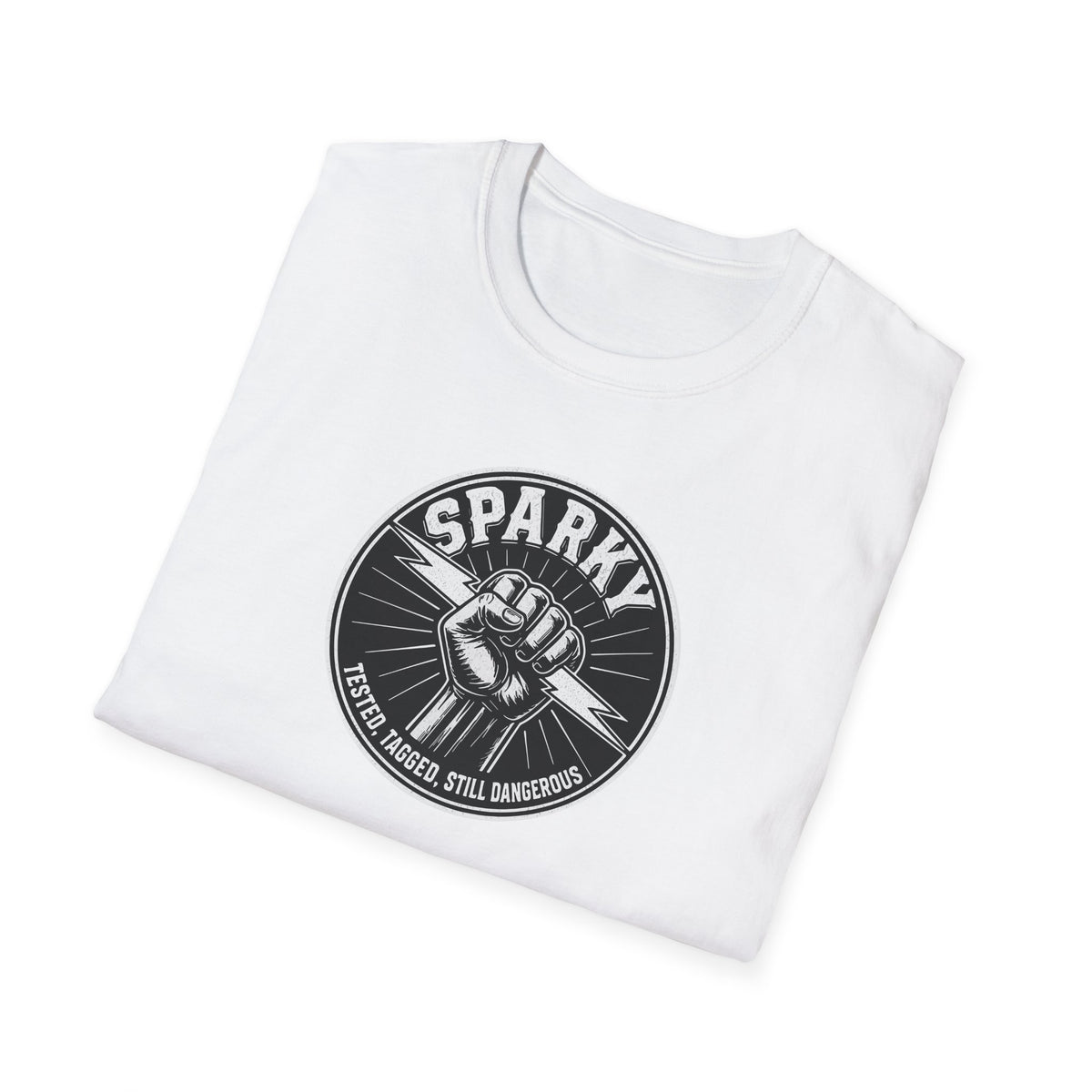 “Sparky - Tested, Tagged, Still Dangerous” Electrician T-Shirt